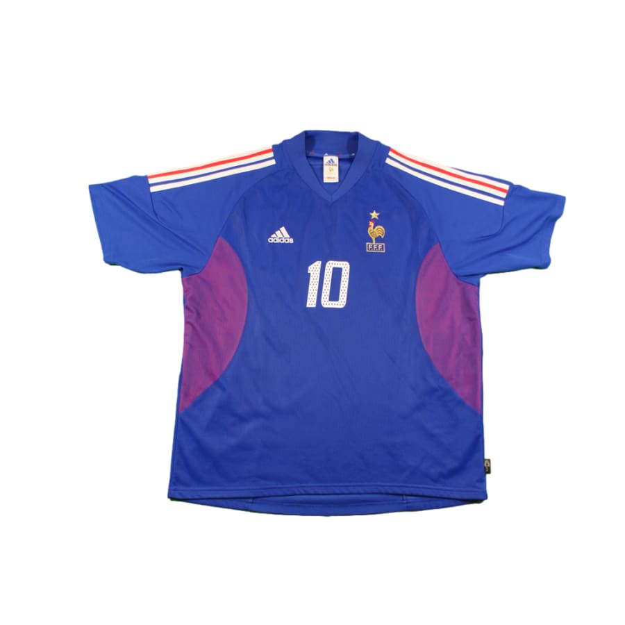 Maillot équipe de France vintage domicile N°10 ZIDANE 2002-2003 - Adidas - Equipe de France