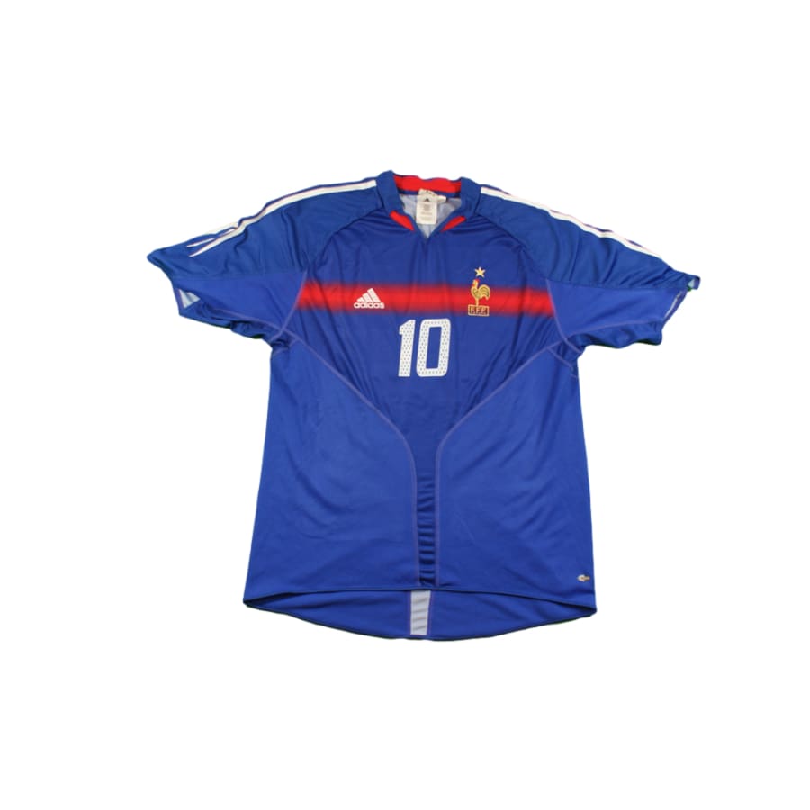 Maillot équipe de France vintage domicile N°10 ZIDANE 2004-2005 - Adidas - Equipe de France