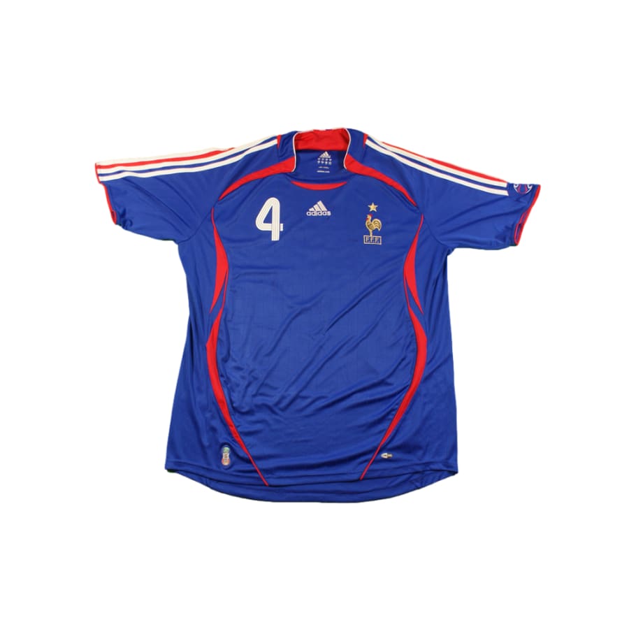 Maillot équipe de France vintage domicile N°4 VIEIRA 2006-2007 - Adidas - Equipe de France