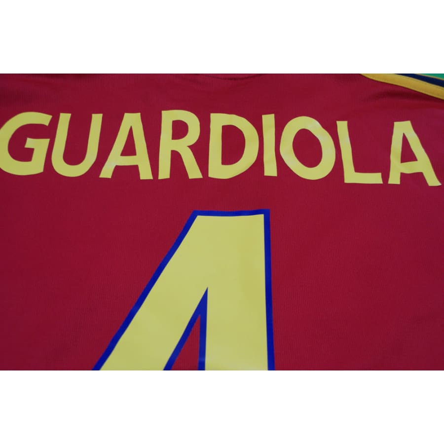Maillot Espagne rétro domicile #4 GUARDIOLA 2000-2001 - Adidas - Espagne