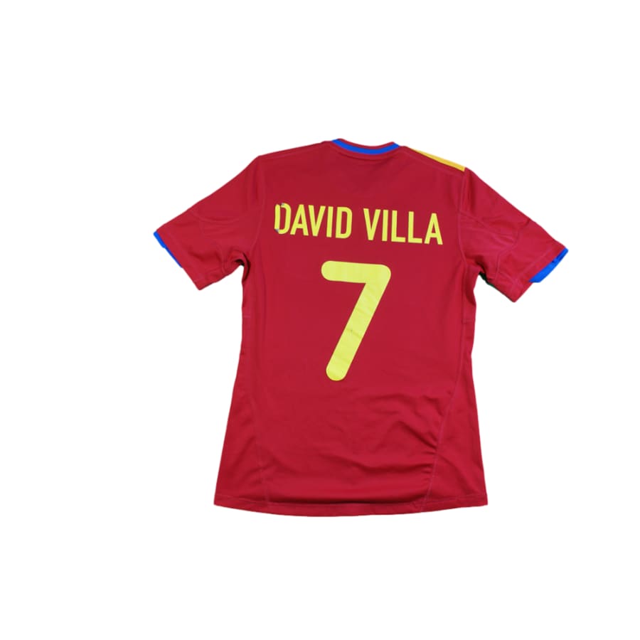 Maillot Espagne vintage domicile N°7 DAVID VILLA 2010-2011 - Adidas - Espagne