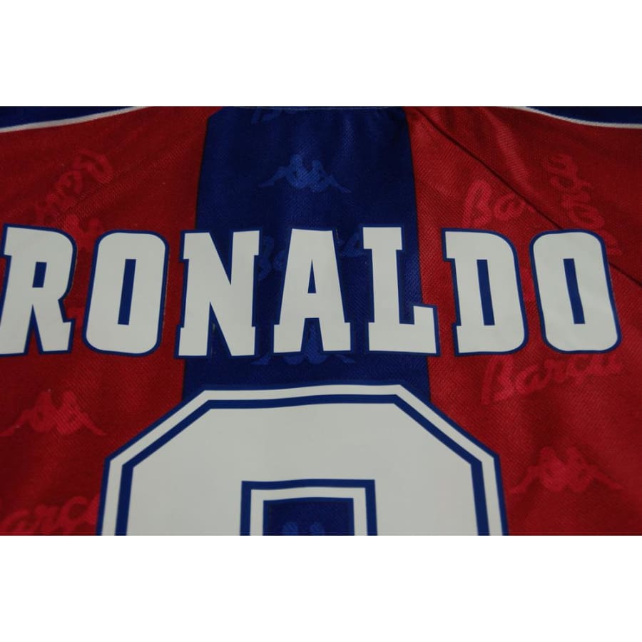 Maillot FC Barcelone rétro domicile #9 RONALDO 1996-1997 - Kappa - Barcelone