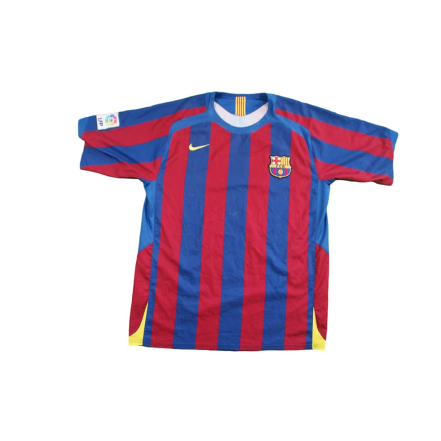 Maillot FC Barcelone vintage domicile N°10 RONALDINHO 2005-2006 - Nike - Barcelone