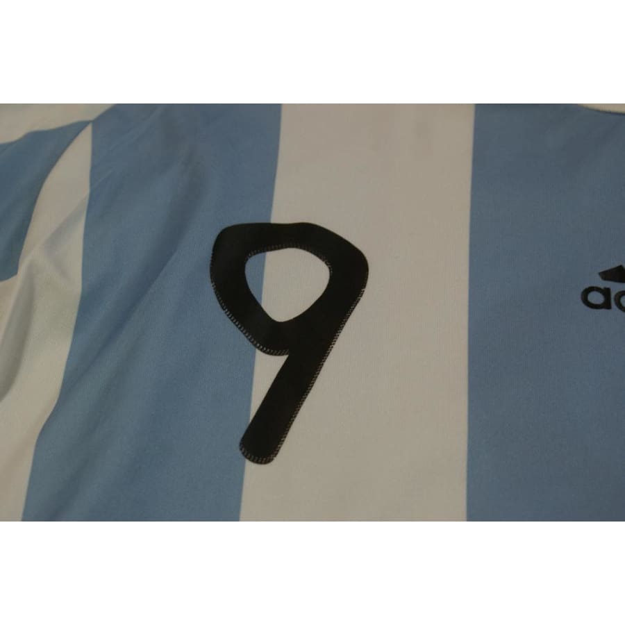 Maillot foot rétro Argentine domicile N°9 HIGUAIN années 2010 - Adidas - Argentine