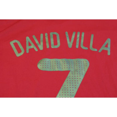 Maillot foot rétro domicile équipe d’Espagne N°7 DAVID VILLA 2008-2009 - Adidas - Espagne