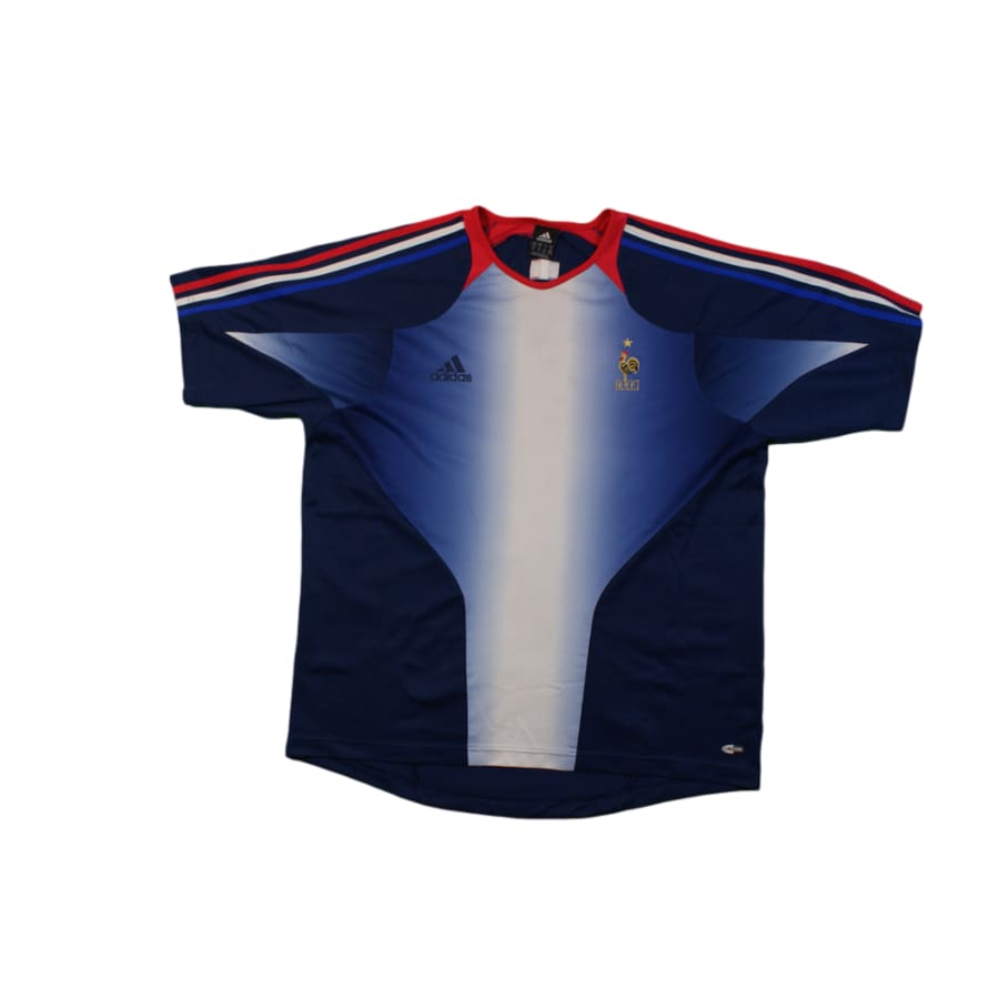 Maillot foot rétro entraînement Equipe de France 2004-2005 - Adidas - Equipe de France