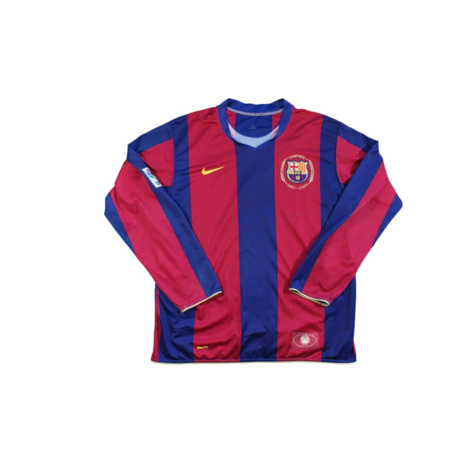 Maillot foot rétro FC Barcelone domicile 2007-2008 - Nike - Barcelone