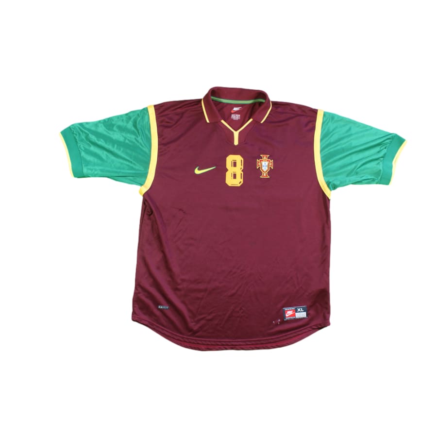 Maillot foot rétro Portugal domicile N°8 J.PINTO 1998-1999 - Nike - Portugal