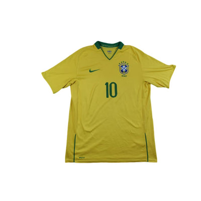 Maillot foot vintage Brésil domicile N°10 2008-2009 - Nike - Brésil