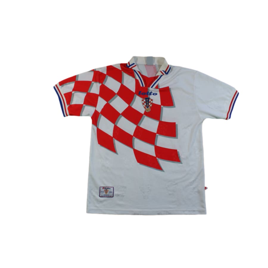 Maillot foot vintage Croatie domicile 1998-1999 - Lotto - Croatie