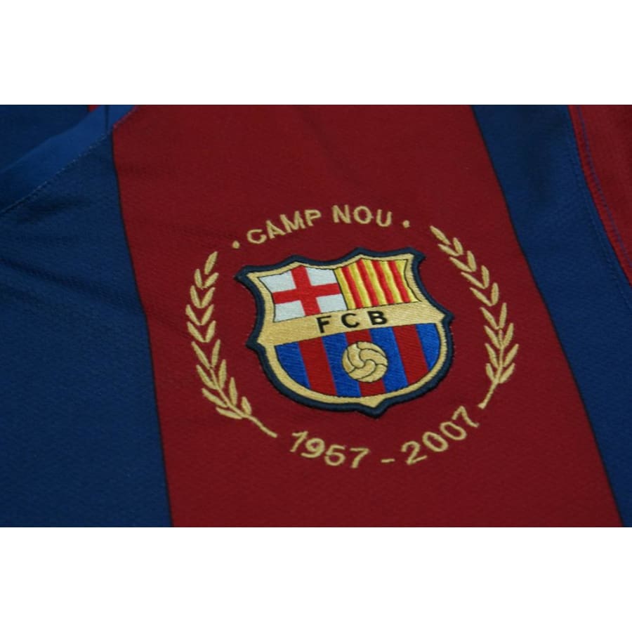 Maillot foot vintage domicile FC Barcelone 2007-2008 - Nike - Barcelone