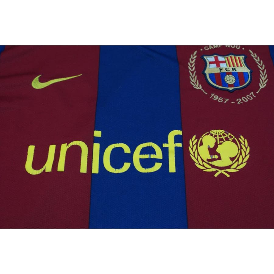 Maillot foot vintage domicile FC Barcelone 2007-2008 - Nike - Barcelone