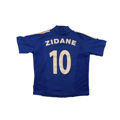 Maillot foot vintage équipe de France enfant domicile N°10 ZIDANE 2002-2003 - Adidas - Equipe de France