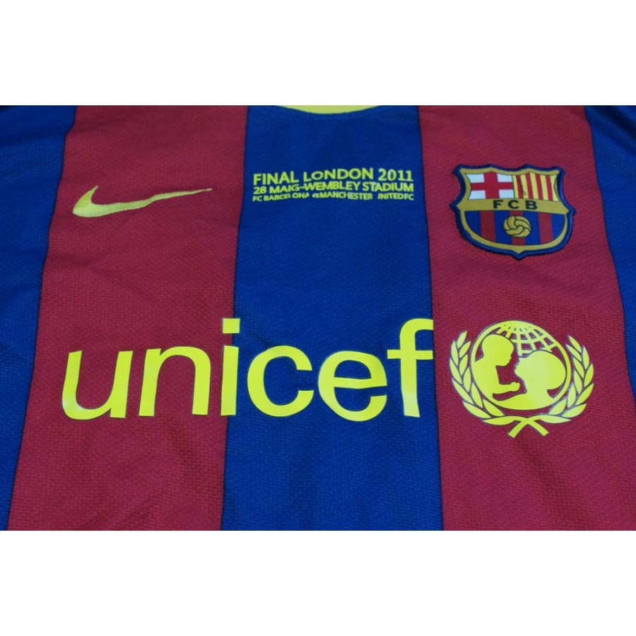 Maillot foot vintage FC Barcelone domicile N°7 DAVID VILLE 2010-2011 - Nike - Barcelone