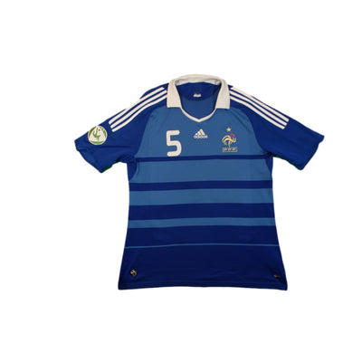 Maillot football rétro domicile Equipe de France N°5 2009-2010 - Adidas - Equipe de France