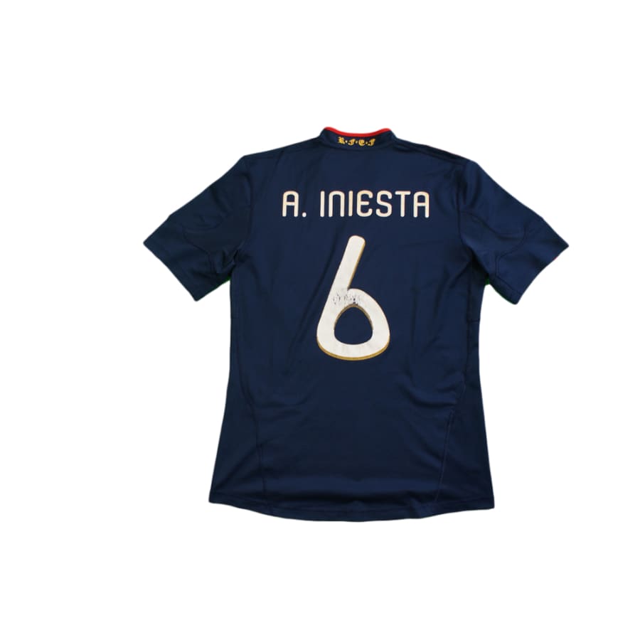 Maillot football rétro Espagne extérieur N°6 A.INIESTA 2010-2011 - Adidas - Espagne