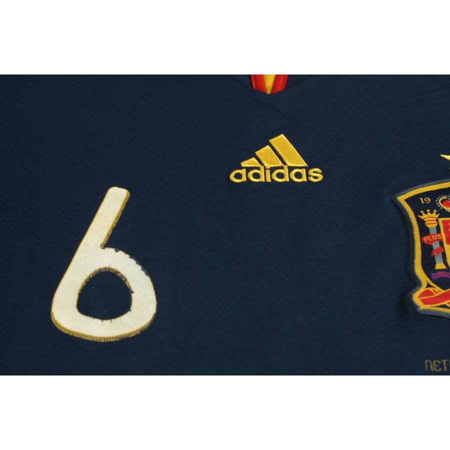 Maillot football rétro Espagne extérieur N°6 A.INIESTA 2010-2011 - Adidas - Espagne