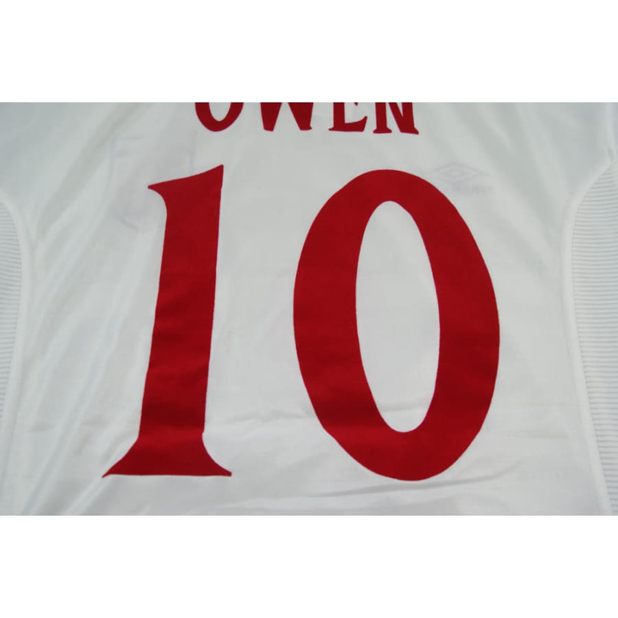 Maillot football vintage Angleterre domicile #10 OWEN 2000-2001 - Umbro - Angleterre