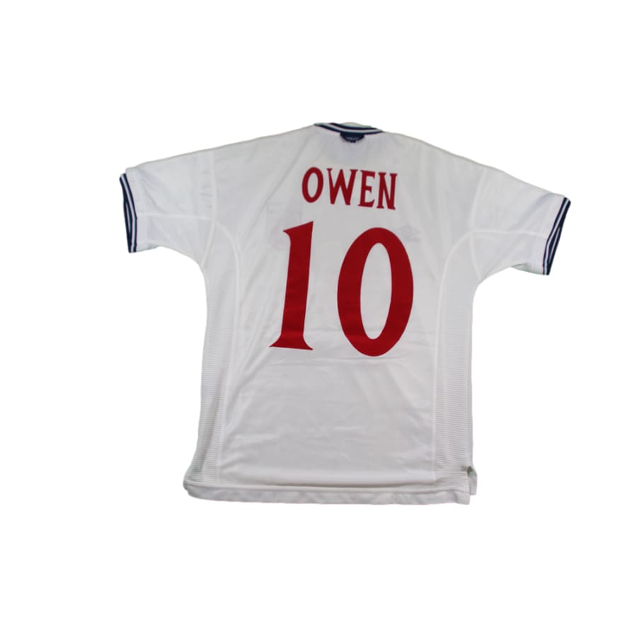 Maillot football vintage Angleterre domicile #10 OWEN 2000-2001 - Umbro - Angleterre