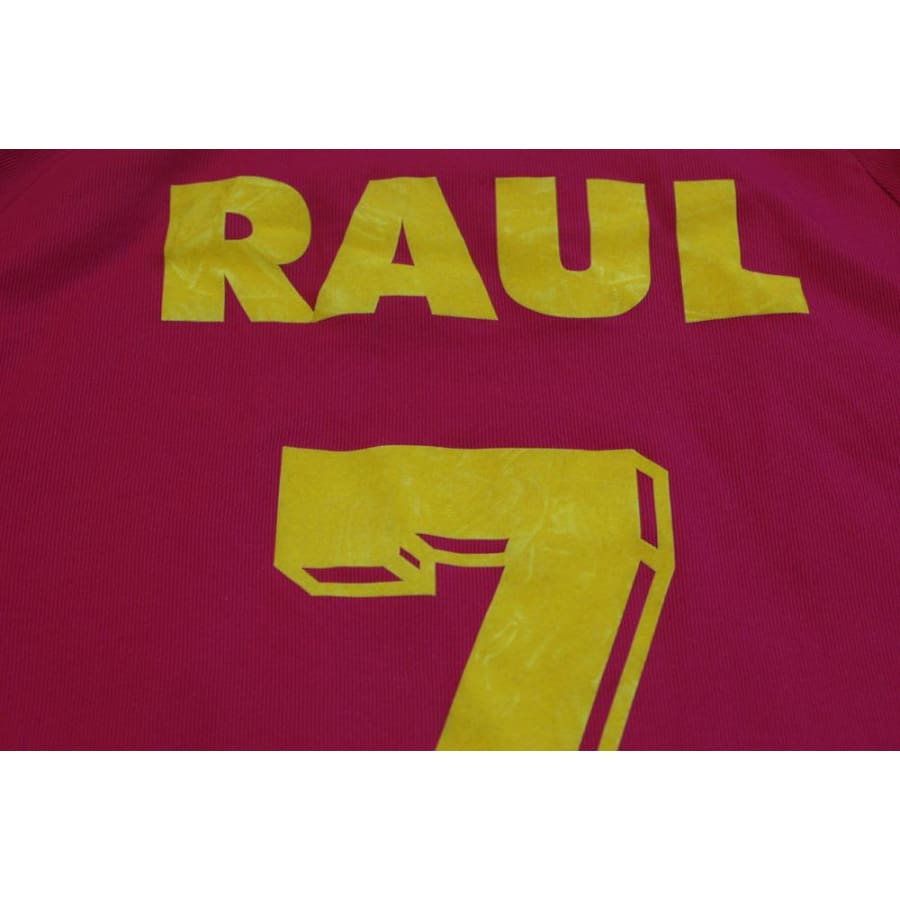 Maillot football vintage Espagne domicile N°7 RAUL 2002-2003 - Adidas - Espagne