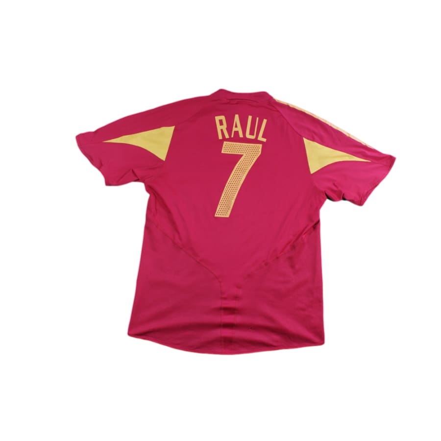 Maillot football vintage Espagne domicile N°7 RAUL 2004-2005 - Adidas - Espagne