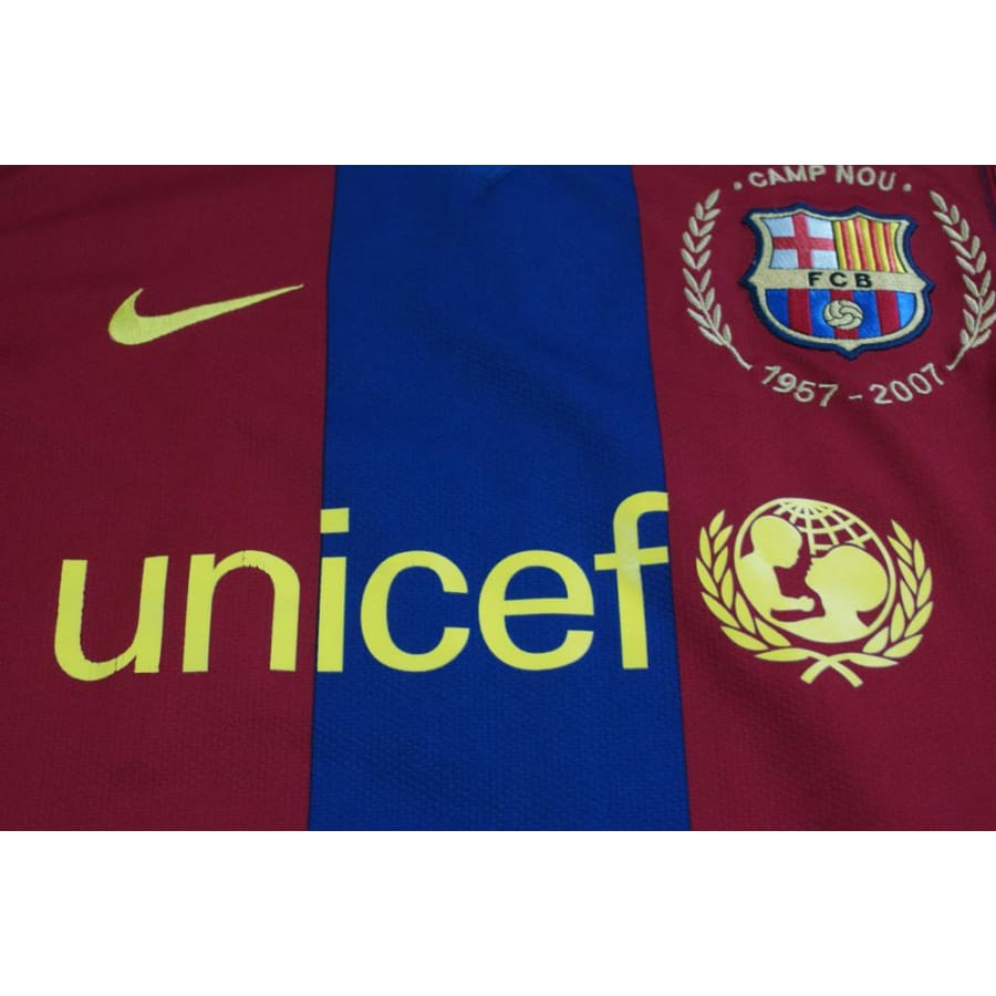 Maillot football vintage FC Barcelone domicile N°19 MESSI 2007-2008 - Nike - Barcelone