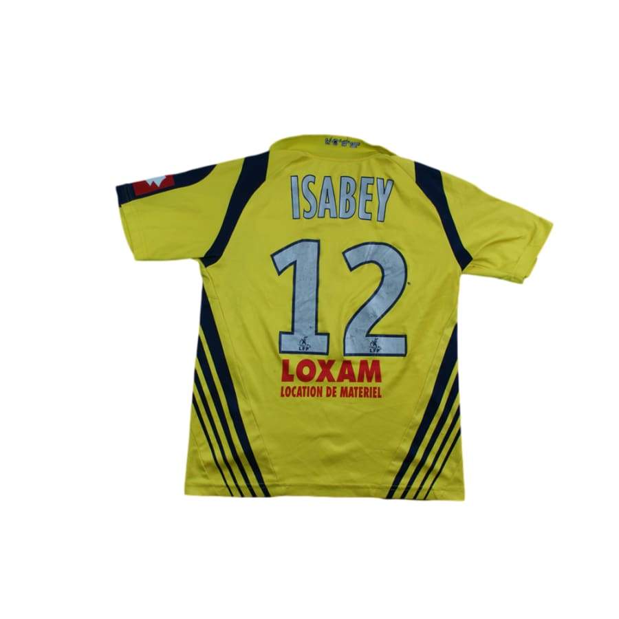 Maillot football vintage FC Sochaux-Montbéliard enfant domicile N°12 ISABEY 2007-2008 - Lotto - FC Sochaux-Montbéliard