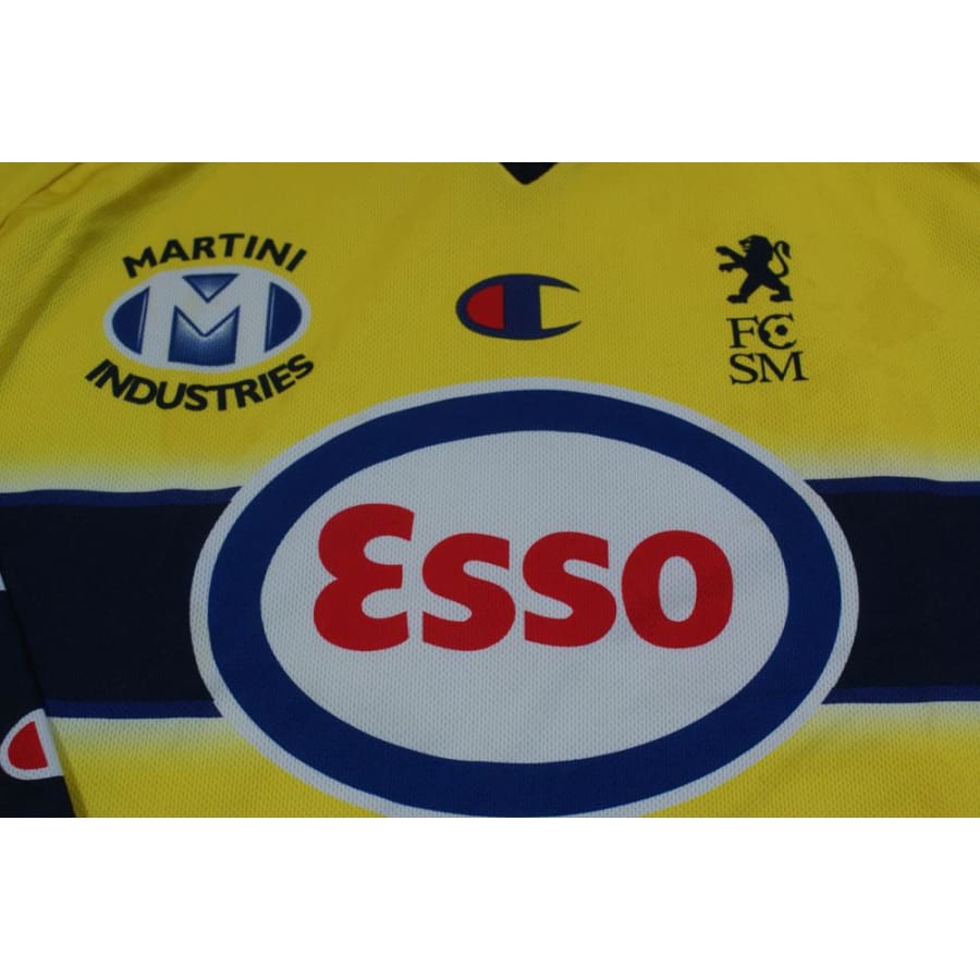 Maillot football vintage FC Sochaux-Montbéliard domicile N°26 Zaïri dédicacé 2002-2003 - Champion - FC Sochaux-Montbéliard