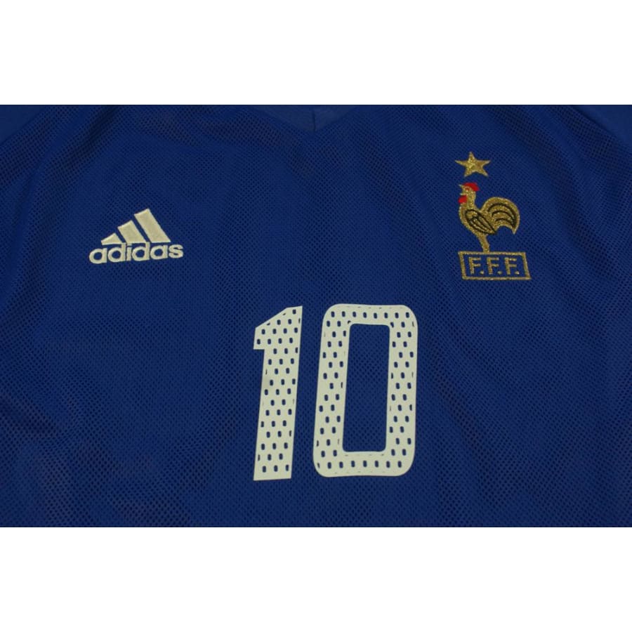 Maillot France rétro domicile N°10 ZIDANE 2002-2003 - Adidas - Equipe de France