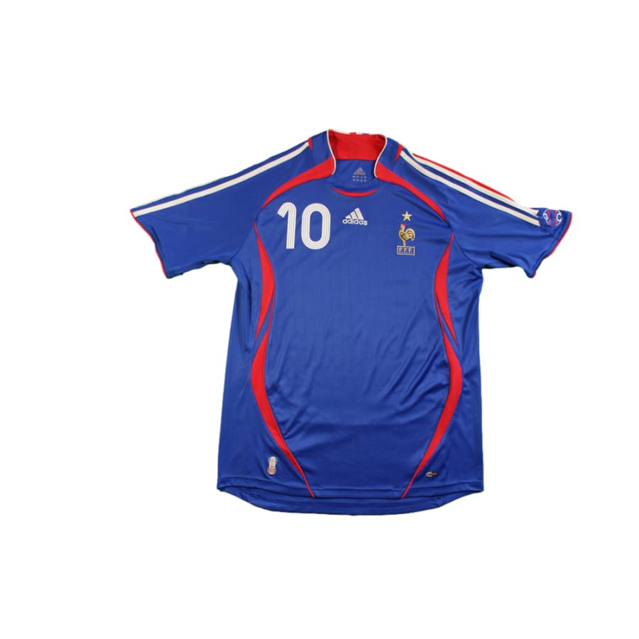 Maillot France rétro domicile N°10 ZIDANE 2006-2007 - Adidas - Equipe de France