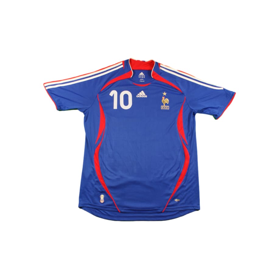 Maillot France rétro domicile N°10 ZIDANE 2006-2007 - Adidas - Equipe de France