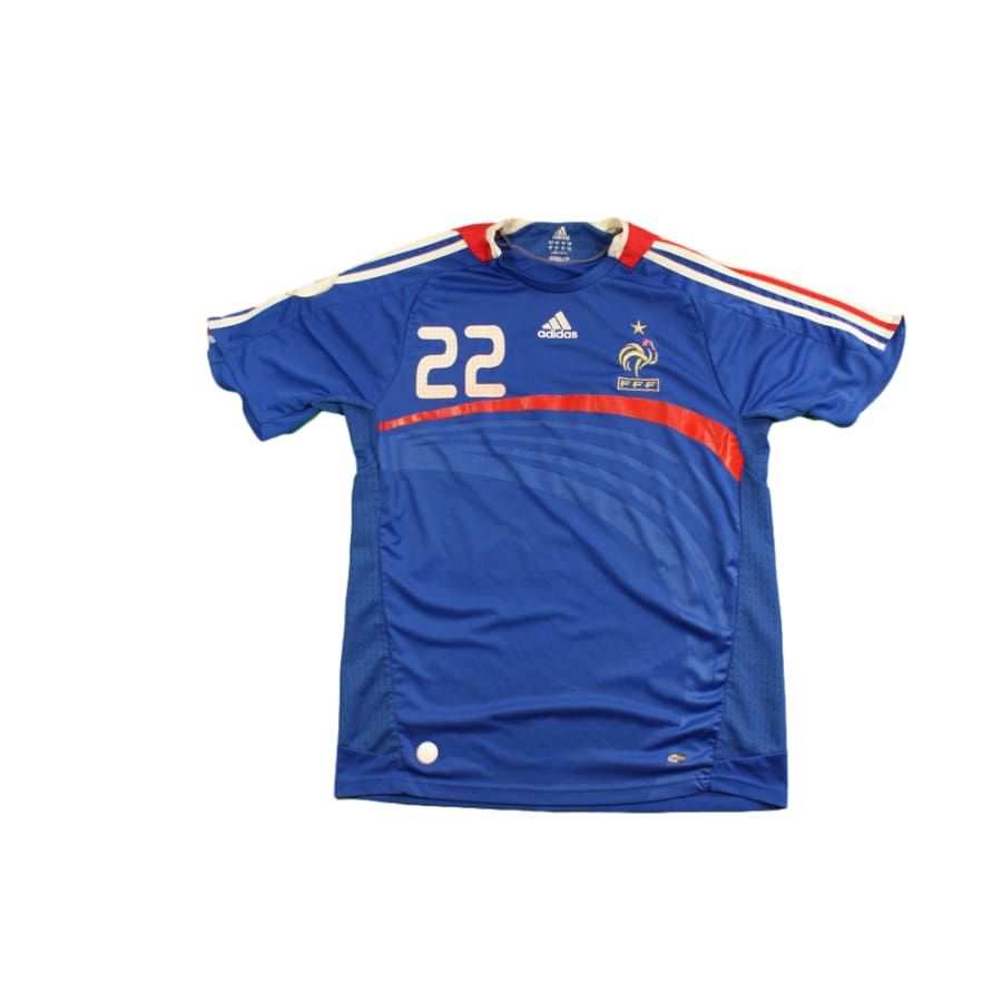 Maillot France vintage domicile N°22 RIBERY 2008-2009 - Adidas - Equipe de France