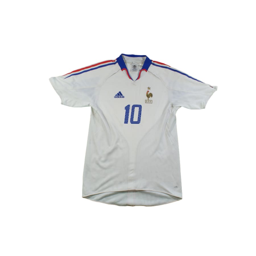 Maillot France vintage extérieur N°10 ZIDANE 2004-2005 - Adidas - Equipe de France