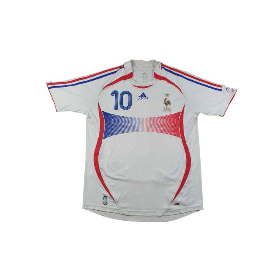 Maillot France vintage extérieur N°10 ZIDANE 2006-2007 - Adidas - Equipe de France