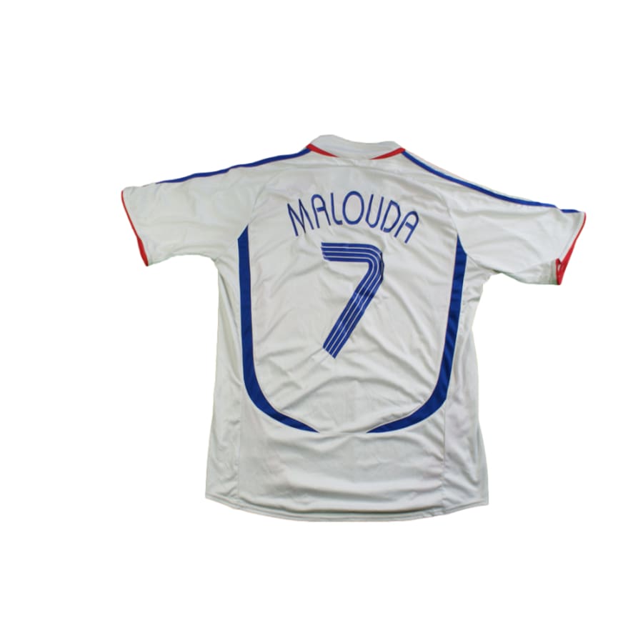 Maillot France vintage extérieur N°7 MALOUDA 2006-2007 - Adidas - Equipe de France