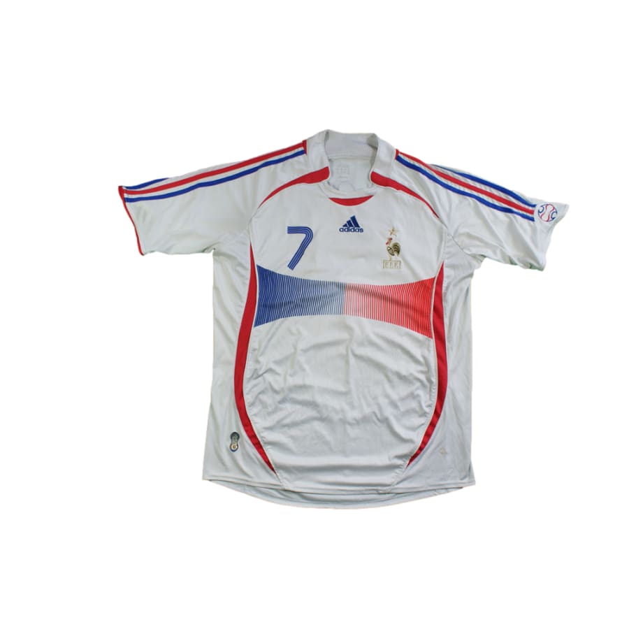 Maillot France vintage extérieur N°7 MALOUDA 2006-2007 - Adidas - Equipe de France