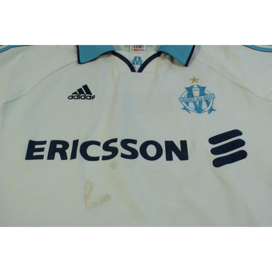 Maillot OM vintage domicile N°7 DAVID 1998-1999 - Adidas - Olympique de Marseille