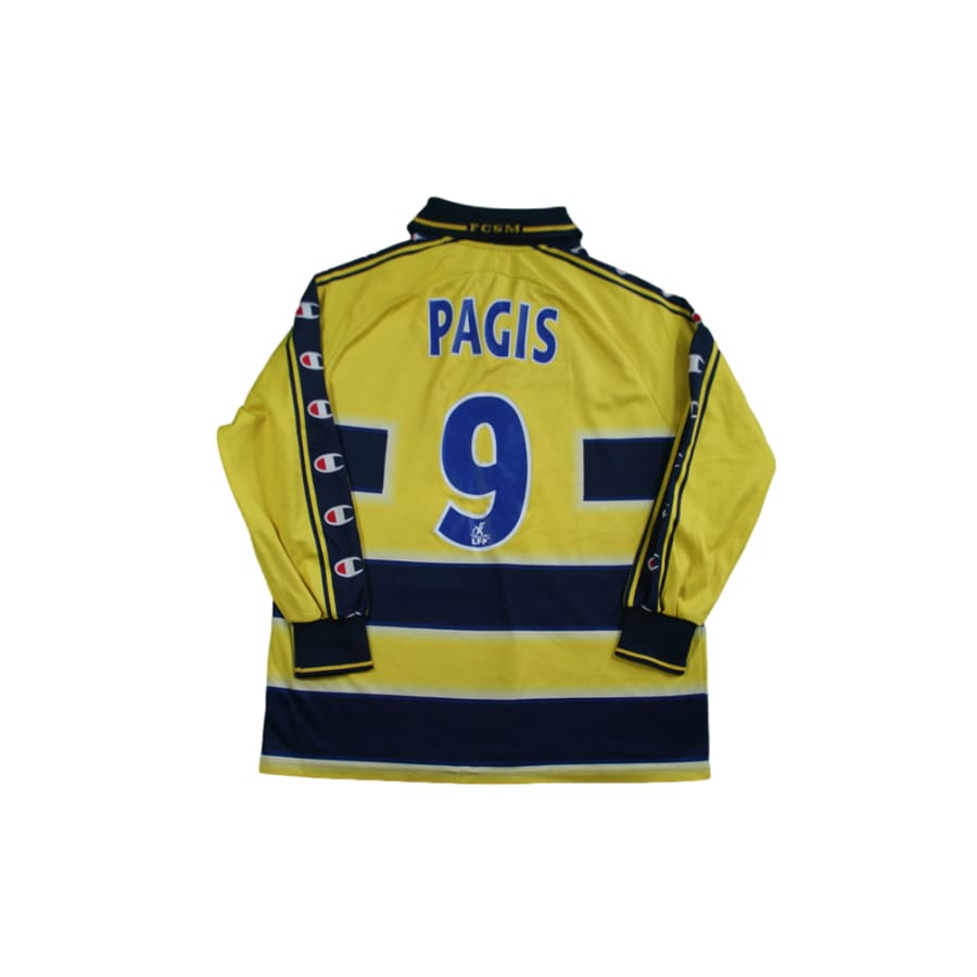 Maillot Sochaux vintage domicile N°9 PAGIS 2002-2003 - Champion - FC Sochaux-Montbéliard