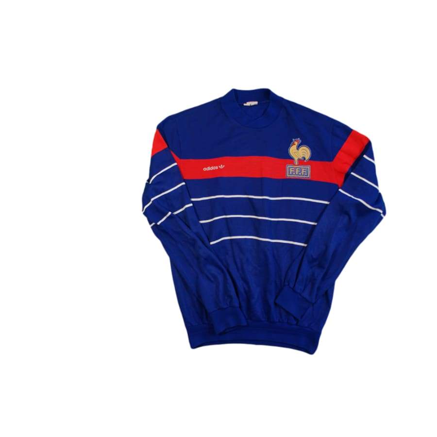 Pull football rétro équipe de France supporter années 1980 - Adidas - Eq