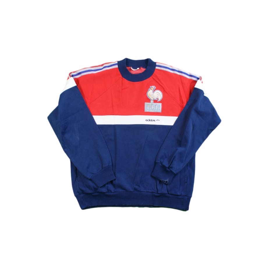 Pull football rétro équipe de France supporter années 1980 - Adidas - Equipe de France